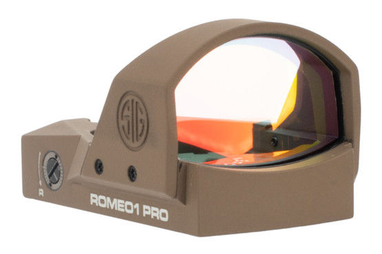 SIG Sauer ROMEO1 Pro Mini Reflex Sight features a flat dark earth anodized finish
